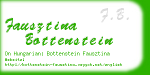 fausztina bottenstein business card